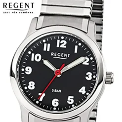 Regent Damen, Herren-Armbanduhr 32-F-1016 Quarz-Uhr Edelstahl-Armband silber URF1016