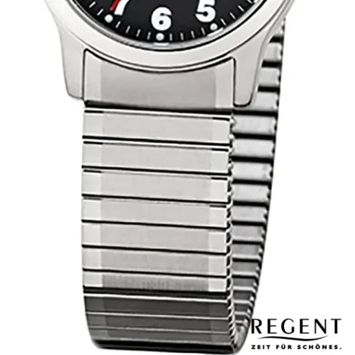 Regent Damen, Herren-Armbanduhr 32-F-1016 Quarz-Uhr Edelstahl-Armband silber URF1016