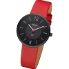 Regent Damen Solaruhr Analog Lederarmband rot UR2114107
