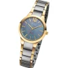 Regent Damen Solaruhr Analog Metallarmband gold grau URF1535