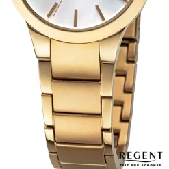 Regent Damen Solaruhr Analog Metallarmband gold URF1536