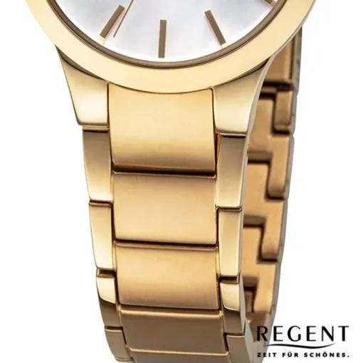 Regent Damen Solaruhr Analog Metallarmband gold URF1536