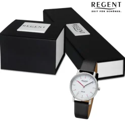 Regent Damen Solaruhr Analog Lederarmband schwarz URF1552