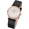 Regent Damen-Armbanduhr - Lederarmband - Quarz Leder schwarz URF831