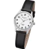 Regent Damen-Armbanduhr F-1309 Quarz-Uhr Leder-Armband schwarz UR2113418