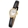 Regent Damen-Armbanduhr F-977 Quarz-Uhr Mini Leder-Armband schwarz URF977