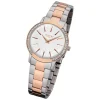 Regent Damen-Armbanduhr 32-F-1056 Quarz-Uhr Edelstahl-Armband silber rosegold UR URF1056