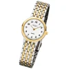Regent Damen-Armbanduhr F-1048 Uhr Edelstahl-Armband silber gold URF1048