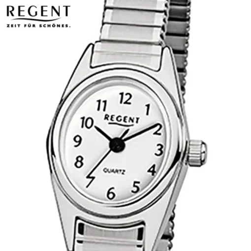 Regent Damen-Armbanduhr 32-F-262 Quarz-Uhr Edelstahl-Armband silber Uhr URF262