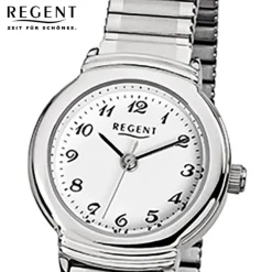 Regent Damen-Armbanduhr F-264 Quarz-Uhr Stahl-Armband silber URF264