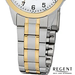 Regent Damen-Armbanduhr 32-F-1006 Edelstahl-Armband silber gold URF1006
