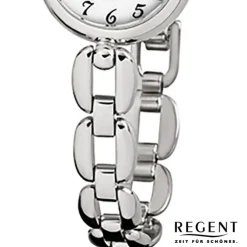 Regent Damen-Armbanduhr F-1401 Mineralglas Quarz Edelstahl silber URF802