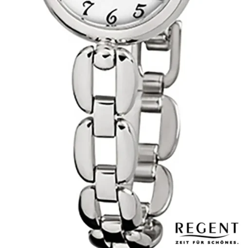 Regent Damen-Armbanduhr F-1401 Mineralglas Quarz Edelstahl silber URF802