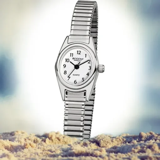 Regent Damen-Armbanduhr 32-F-262 Quarz-Uhr Edelstahl-Armband silber Uhr URF262