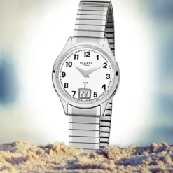 Regent Damen-Armbanduhr 32-FR-210 Funkuhr Edelstahl-Armband silber URFR210