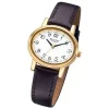 Regent Damen-Armbanduhr Mineralglas Quarz Leder braun URF577