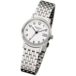 Regent Damen-Armbanduhr Mineralglas Quarz Edelstahl silber URF598