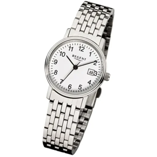 Regent Damen-Armbanduhr Mineralglas Quarz Edelstahl silber URF598