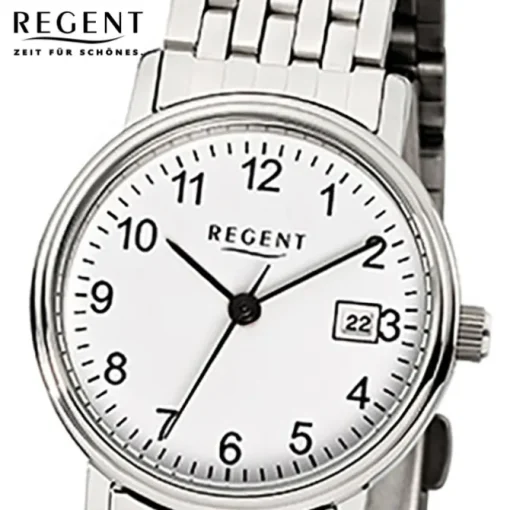 Regent Damen-Armbanduhr Mineralglas Quarz Edelstahl silber URF598