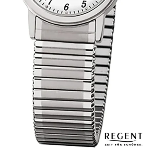 Regent Damen-Armbanduhr Mineralglas Quarz Edelstahl silber URF888