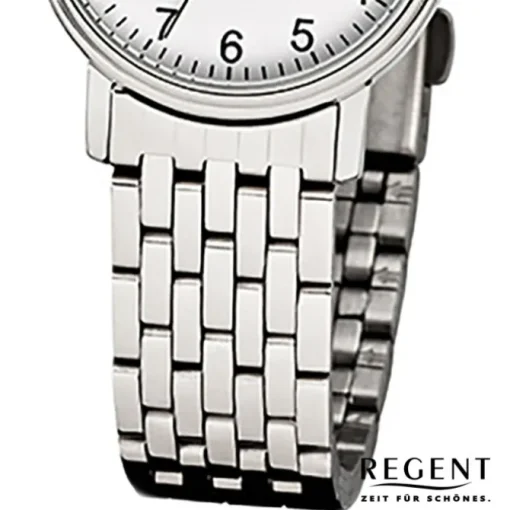 Regent Damen-Armbanduhr Mineralglas Quarz Edelstahl silber URF598