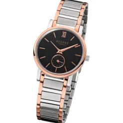 Regent Damen-Armbanduhr Quarz-Uhr Edelstahl-Armband silber rosegold Uhr URGM1410