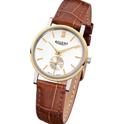 Regent Damen-Armbanduhr Quarz-Uhr Leder-Armband braun Uhr URGM1450
