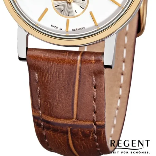 Regent Damen-Armbanduhr Quarz-Uhr Leder-Armband braun Uhr URGM1450