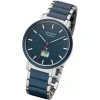 Regent Funkuhr Analog Digital FR-254 Funk-Uhr Metall blau silber URFR254