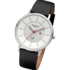 Regent Herren Armbanduhr Analog Lederarmband schwarz URBA722