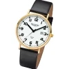 Regent Herren Armbanduhr Analog Lederarmband schwarz URBA797