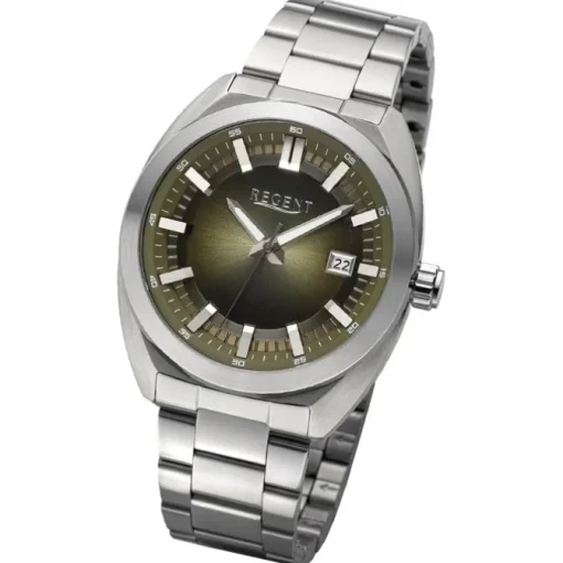 Regent Herren Armbanduhr Analog Metallarmband silber URBA825