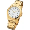 Regent Herren Armbanduhr Analog Metallarmband gold URF1284