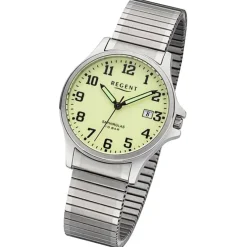 Regent Herren Armbanduhr Analog Edelstahlarmband silber URF1348