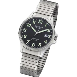 Regent Herren Armbanduhr Analog Edelstahlarmband silber URF1350