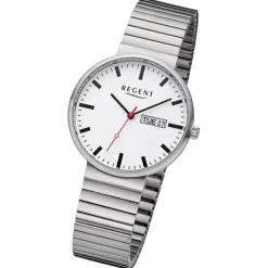 Regent Herren Armbanduhr Analog Edelstahlarmband silber URF1354