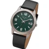 Regent Herren Armbanduhr Analog Lederarmband schwarz URF1448