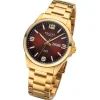 Regent Herren Armbanduhr Analog Metallarmband gold URF1530