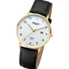 Regent Herren Armbanduhr Analog Lederarmband schwarz URGM2303
