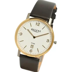 Regent Herren Armbanduhr Analog Lederarmband schwarz UR1094061