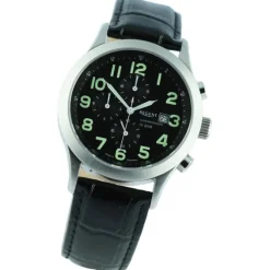 Regent Herren Armbanduhr Analog Lederarmband schwarz UR1112504
