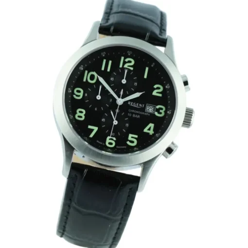 Regent Herren Armbanduhr Analog Lederarmband schwarz UR1112504