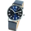 Regent Herren Armbanduhr Analog Lederarmband blau UR1114076
