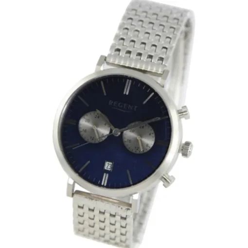 Regent Herren Armbanduhr Analog Metallarmband silber UR1150599