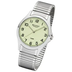 Regent Herren Armbanduhr Analog 1242425 Quarz-Uhr Metall silber UR1242425