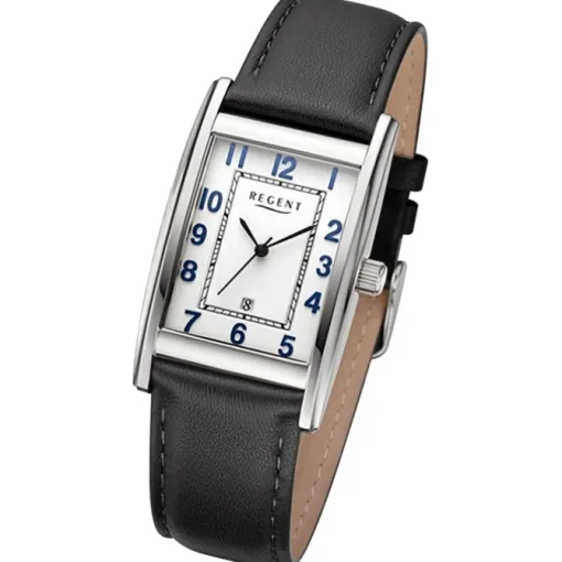 Regent Herren Armbanduhr Analog Lederarmband schwarz URF1518