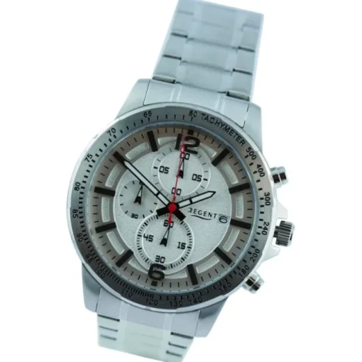 Regent Herren Armbanduhr Chronograph Metallarmband silber UR1152507
