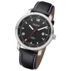 Regent Herren Armbanduhr Analog GM-2104 Automatik Lederband schwarz URGM2104