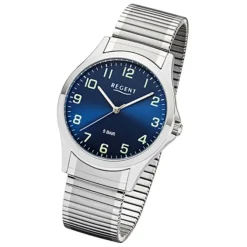 Regent Herren Armbanduhr Analog 1242414 Quarz-Uhr Metall silber UR1242414