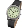 Regent Herren Armbanduhr Analog Lederarmband schwarz URF1268